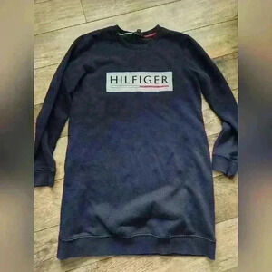 TOMMY HILFIGER Womens Small navy blue shirt dress.